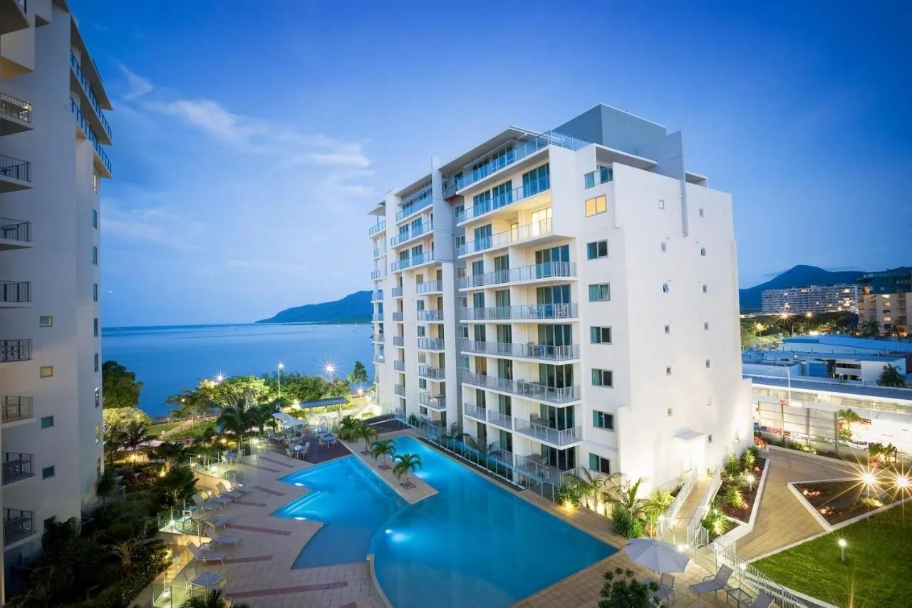Mantra Trilogy apartment towers in Cairns after external painting